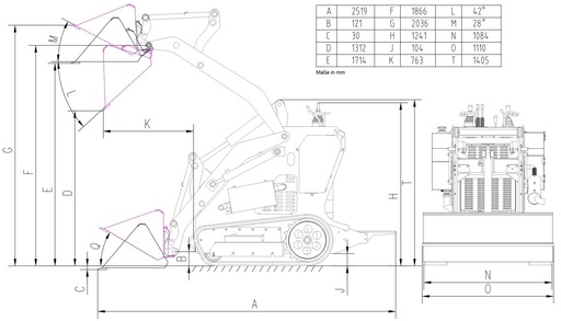 "Multi-Lader Typ ML350 mit Ketten und Standardschaufel image"