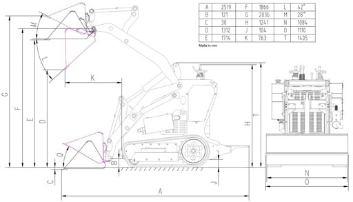 "Multi-Lader Typ ML350 mit Ketten und Standardschaufel image"