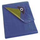 Planenabdeckung 12 x 15 m, wasserabweisendes Polyester 110 g/m², Plane mit 54 Ösen und verstärkten Ecken, für den Garten