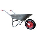 85L Schubkarre, verzinkte Stahlmulde, 350 mm Luftrad, leichte 12 kg Garten- und Baustellenschubkarre für