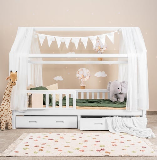 "Alavya Home Hausbett CLOUD Komplett-Set 90x200 cm Buche - Senfgelb image"