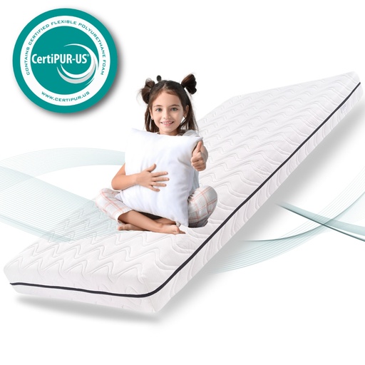"Alavya Home Kindermatratze 80 x 180 cm COZY (Höhe 10 cm) Weiß - ohne Spannbettlaken image"