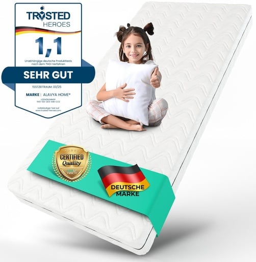 "Alavya Home Kindermatratze COZY 90x190 cm Kaltschaum - Weiß image"