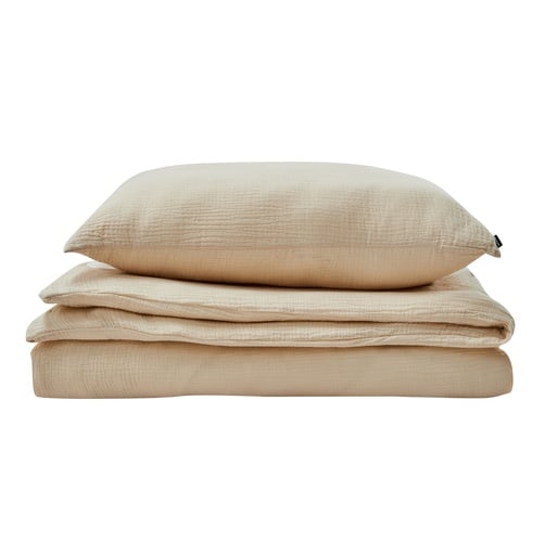 "Alavya Home Kinderbettwäsche 135x200 cm Baumwolle - 2er-Set, Beige image"