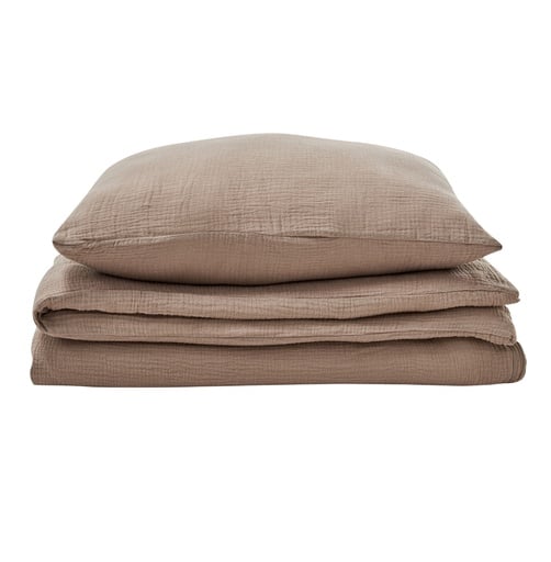 "Alavya Home Kinderbettwäsche 135x200 cm Baumwolle - 2er-Set, Braun image"