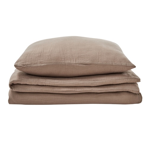 "Alavya Home Kinderbettwäsche 135x200 cm Baumwolle - 2er-Set, Braun image"