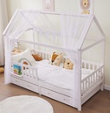 Alavya Home Hausbett Deko-Set 150x350 cm Polyester / Bio-Baumwolle - 2er-Set, Weiß