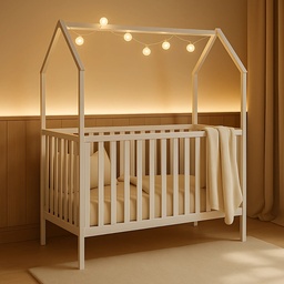 Babybett ELLA Alavya Home 70x140 cm Kiefer - weiß
