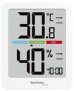 WS9456 Thermo-Hygrometer mit Uhrzeit, Innenthermometer & Hygrometer, Raumklima-Monitor, Komfortanzeige, Min/Max-Speicher, Trendanzeige, Hintergrundbeleuchtung über Berührungs-Sensor, weiß