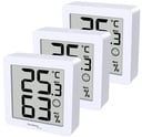 WS9425 Thermo-Hygrometer 3er Set weiß – Digitales Thermometer & Hygrometer für Innenräume, Temperatur- und Luftfeuchtigkeitsmesser, MIN/MAX, Komfortanzeige, Magnet & Wandhalterung
