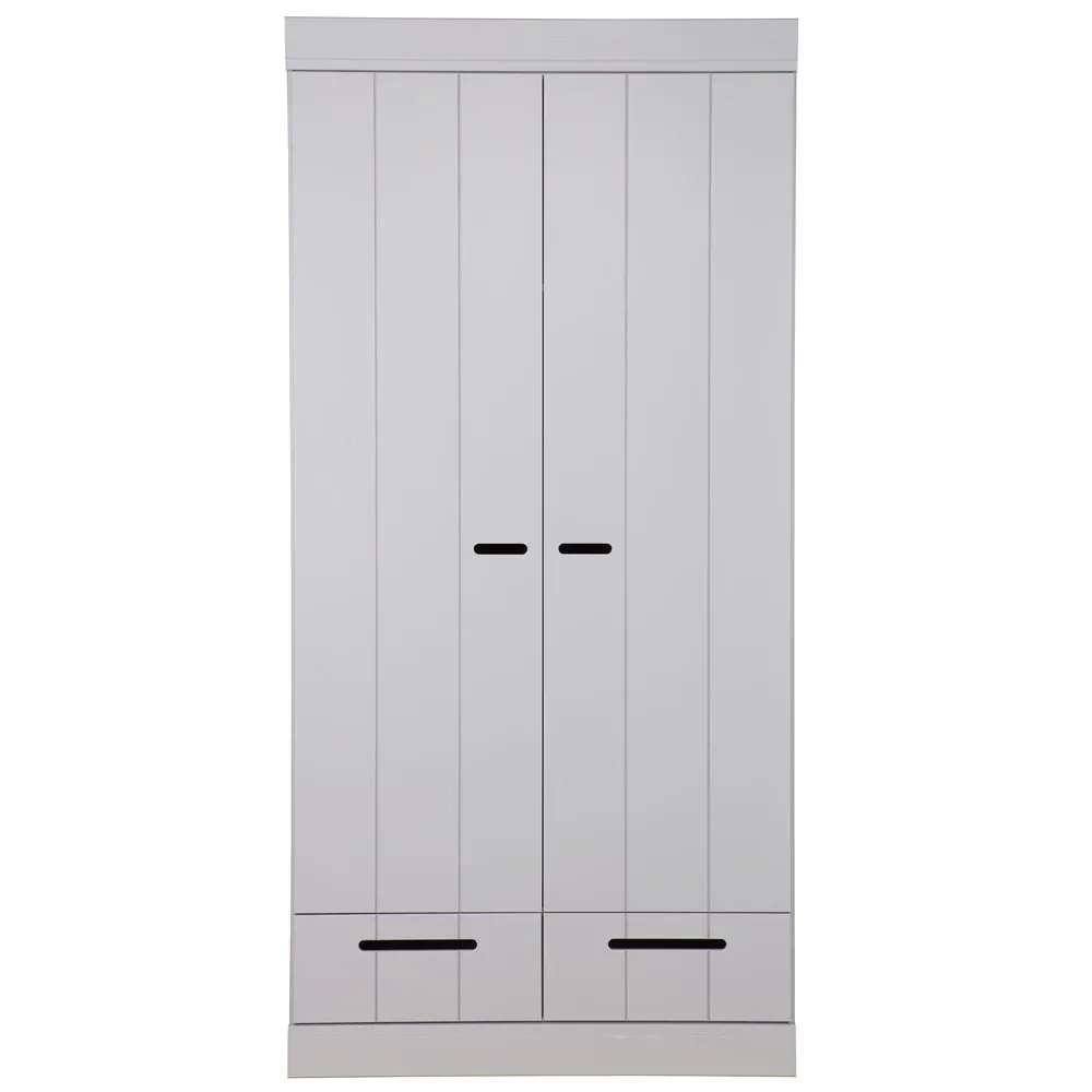 "WOOOD - Schrank Connect, 2-türig, mit 2 Schubladen, Kiefer, 195x94x53 cm image"