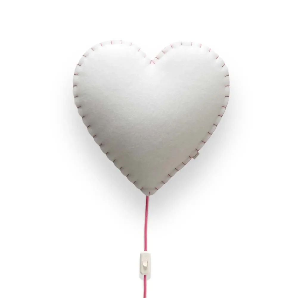"Buokids Softlampe Nachtlicht/Wandlampe Herz, Ausführung: Wandlampe; Farbe der Naht: grau image"