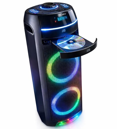 "Tragbarer Party Bluetooth Lautsprecher mit Front-CD-Player und Mikrofon image"