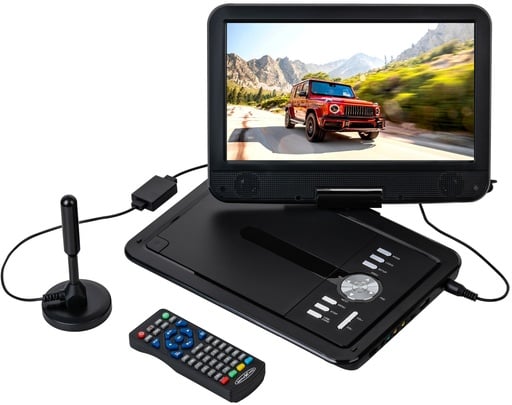 "Portabler 10" LCD-Bildschirm mit DVD-Player und DVB-T2 HD Tuner image"