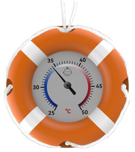 "WA1032 Bath Thermometer in Lifebuoy Design, Water Temperature 25 to 50 °C image"