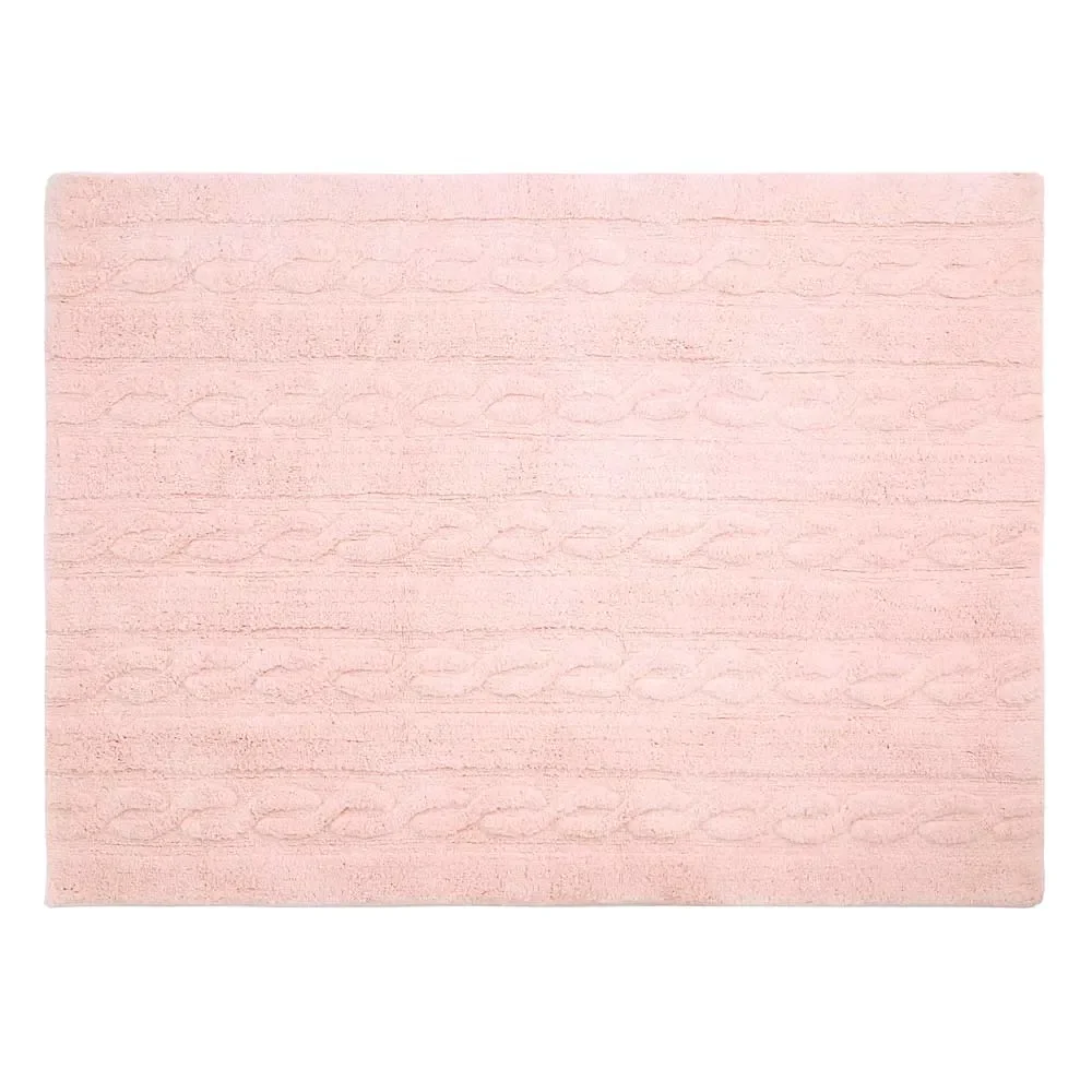 "Lorena Canals Teppich Flechtmuster rosa, Größe: 120 x 160 cm image"