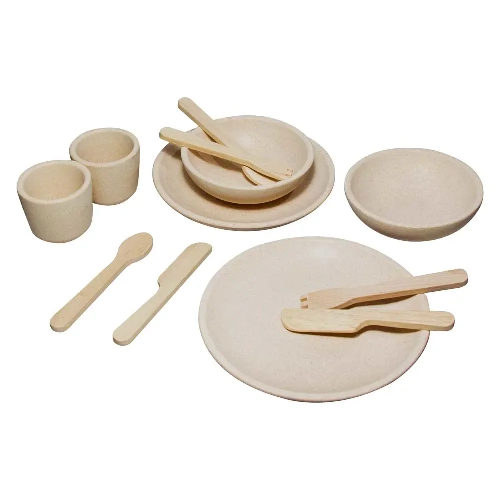 "Plan Toys Spielzeug Geschirr-Set Holz image"