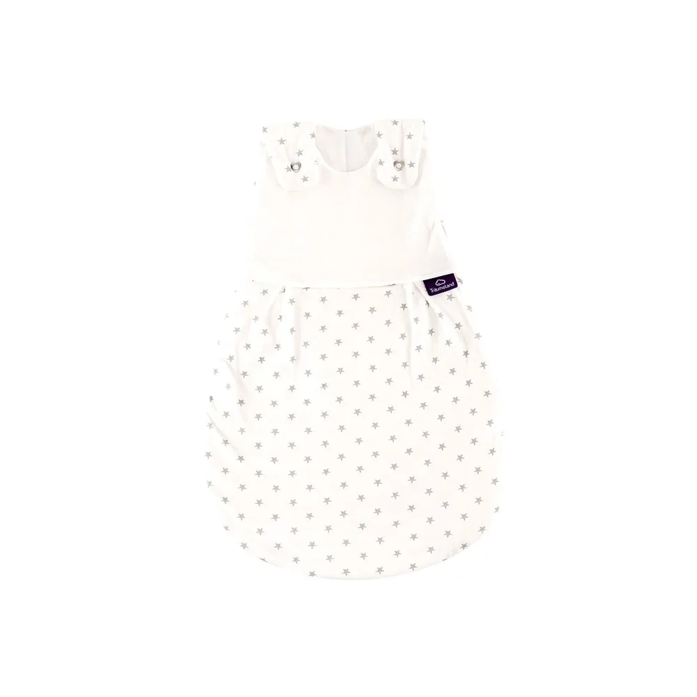 "Träumeland Liebmich Schlafsack Baby, Schlummersack, Innenschlafsack - Sternchen Grau, Grösse: 62/68 image"