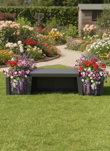 "Gartenbank „Berlin“ mit 2 Pflanzkästen, anthrazit image"