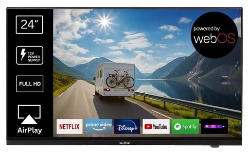 "24" Smart LED-TV mit DVD-Player, WLAN, Bluetooth, 3x HDMI und Triple-Tuner (DVB-S2/C/T2 HD) image"