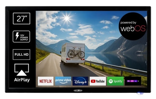 "27" Smart LED-TV mit DVD-Player, WLAN, Bluetooth, 2x HDMI und Triple-Tuner (DVB-S2/C/T2 HD) image"