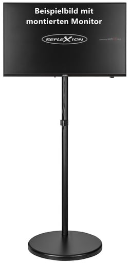 "TV-Standfuß mit Rollen für TVs bis 32", höhenverstellbar, neigbar, Hoch- und Querformat (VESA 75/100) image"