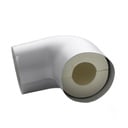 Rohrbogen-Isolierung ISOTUBE aus PU-Schaum mit PVC-Ummantelung, für 22-mm-Rohre, 20 mm Dämmdicke, hellgrau