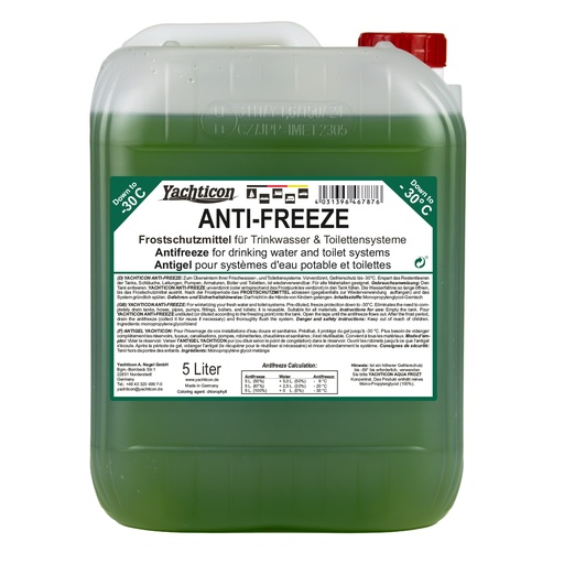 "Frostschutzmittel für Trinkwasser- und Toilettensysteme 5 Liter, gebrauchsfertig, bis -30 °C image"