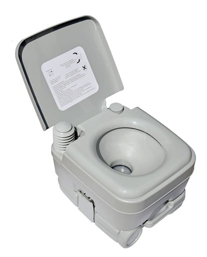 "Mobile Campingtoilette 20 Liter mit Handpumpenspülung, 36 x 41 x 44 cm image"