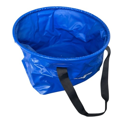 "Faltschüssel mit Seitentasche 30 Liter aus Planengewebe, rechteckiger Boden, blau image"
