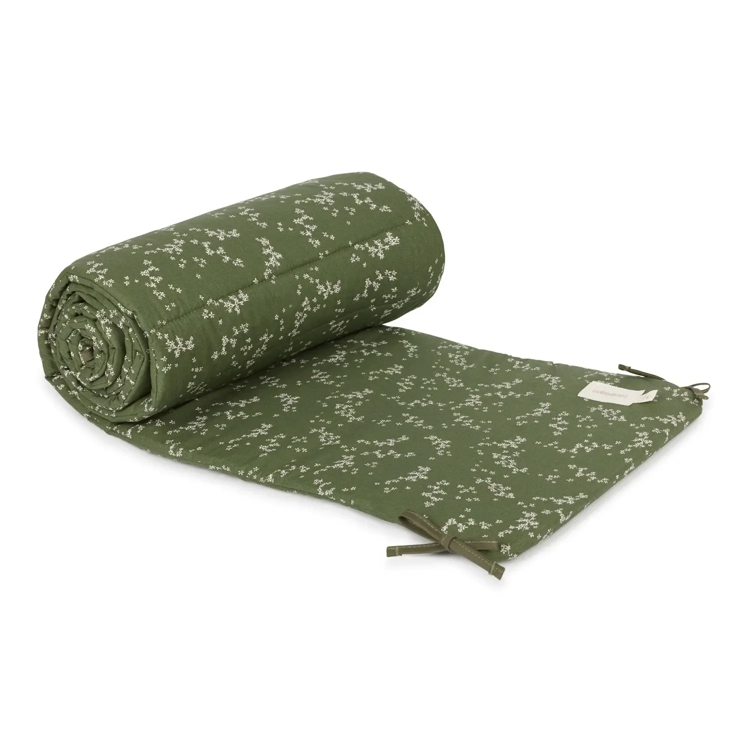 "Nobodinoz Bettumrandung babybett, Kinderbett stoßstange - NEST, 207 x 31 cm, Farbe: Grüner Jasmin image"