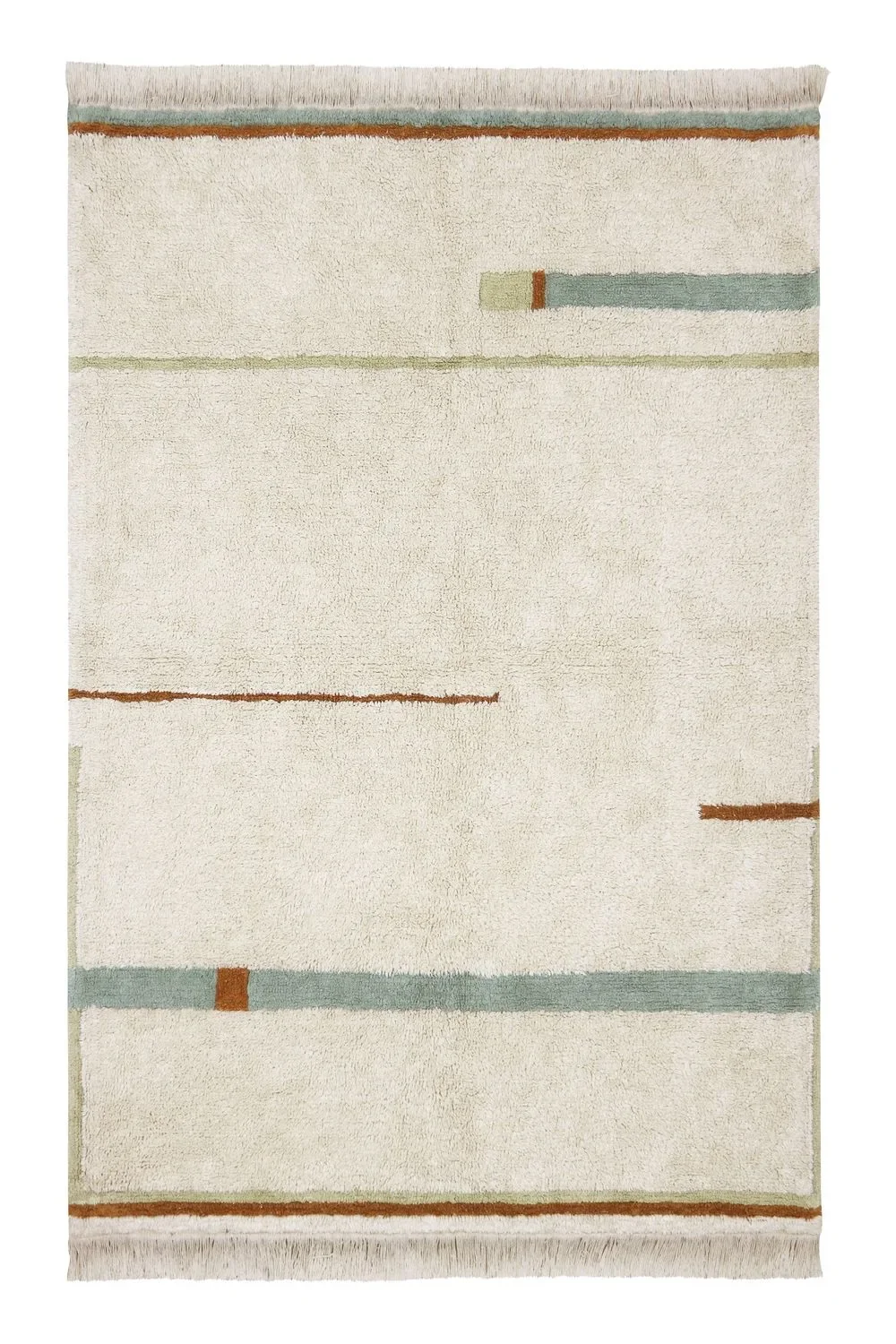 "Lorena Canals Waschbarer Teppich - Lanes Vintage Nude, Größe: 90 x 130 cm image"