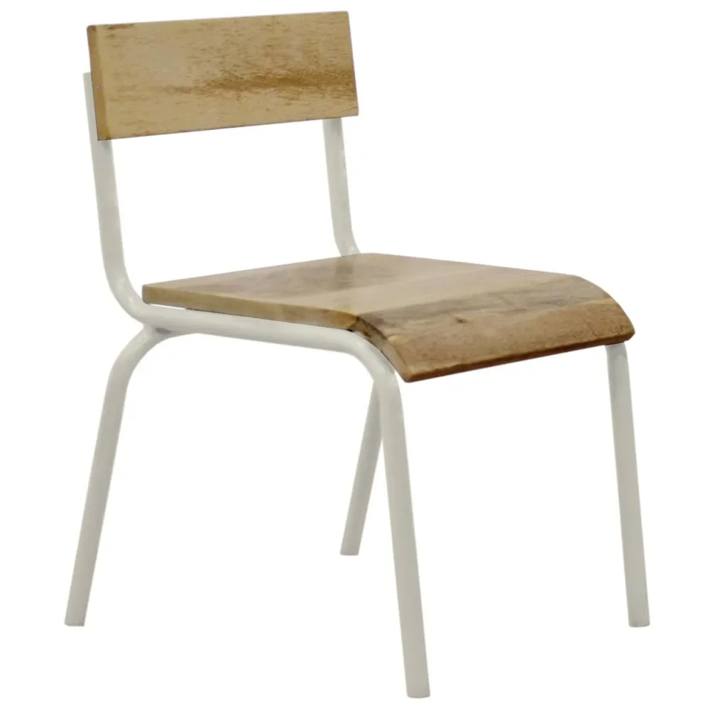 Weißer Kinderstuhl Holz Metall Kidsdepot