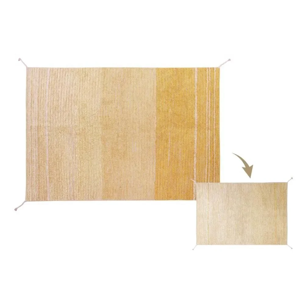"Lorena Canals waschbarer Wendeteppich "Reversible Twin" gelb, Größe: 170 x 240 cm image"