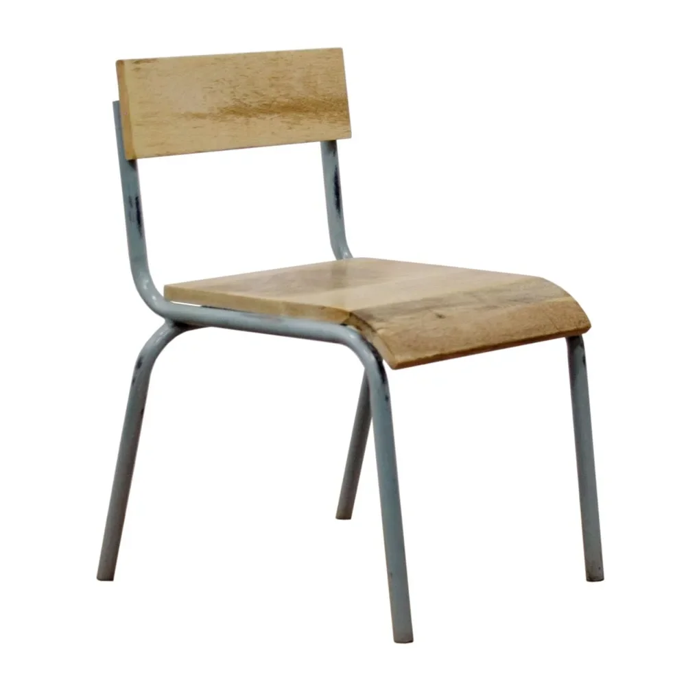 "Kidsdepot Stuhl Metall Holz grau image"