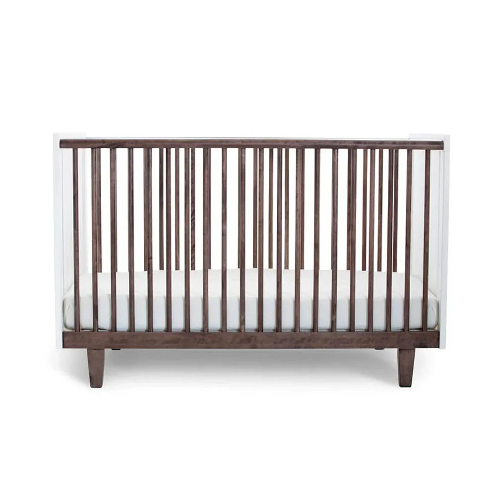 Oeuf Babybett Rhea walnuss weiss 70 x 140