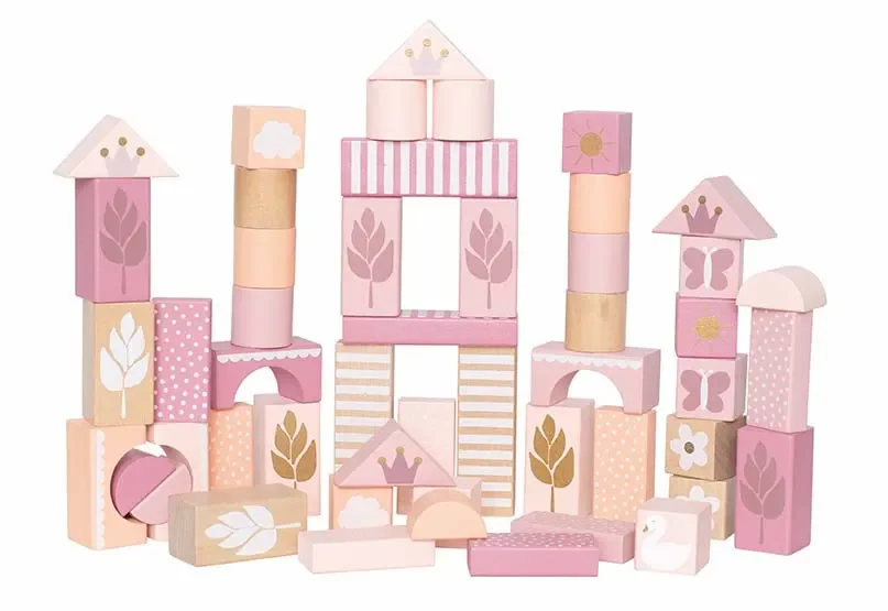 "Jabadabado Kinderspielzeug, Bauklötze, Bausteine Spielzeug - Set Teddy, Farbe: rosa image"