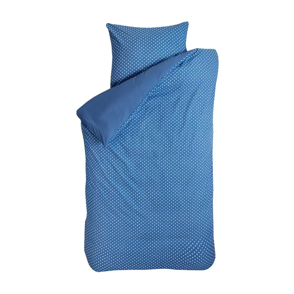 Bink Bettwäsche Tupfen jeansblau 135x200