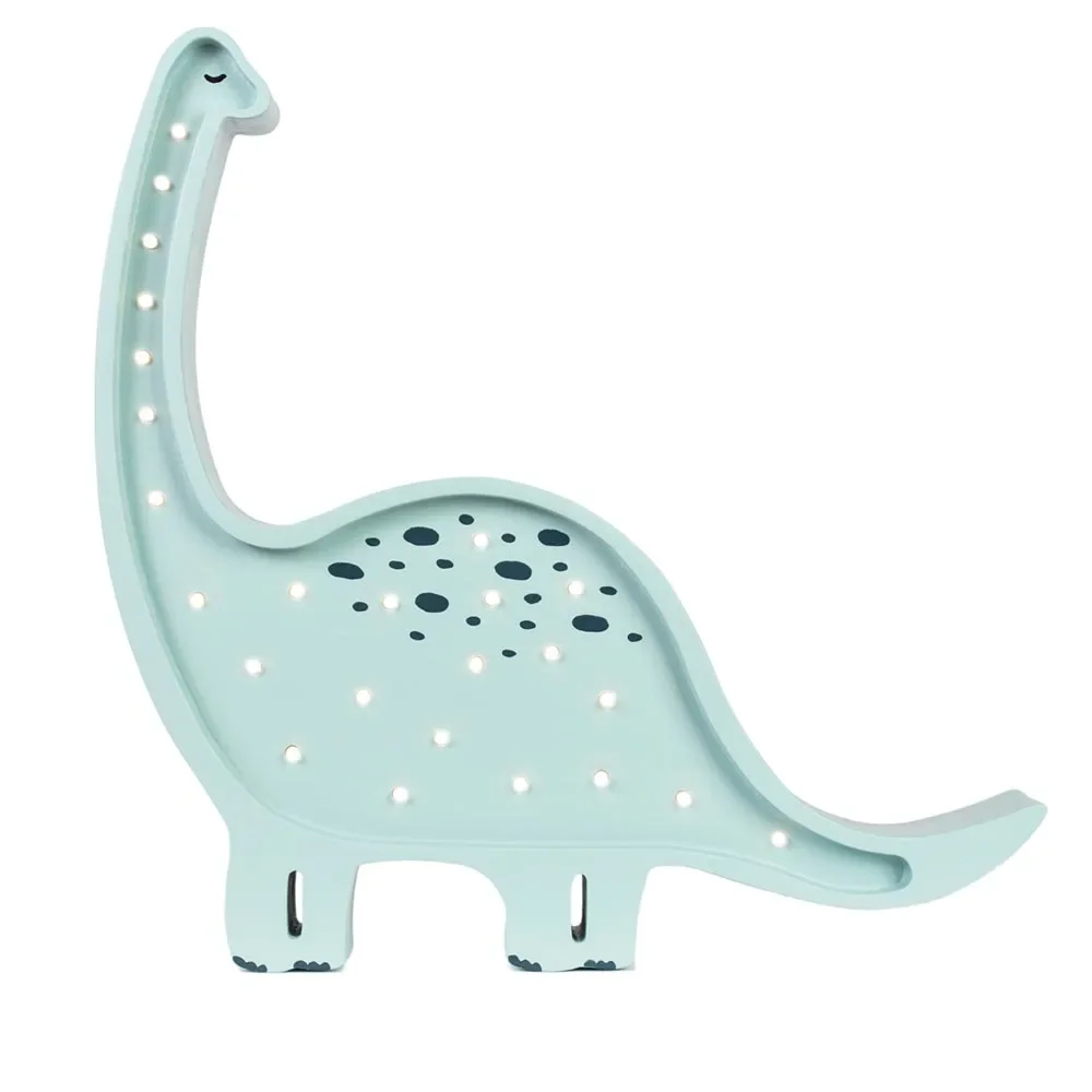 "little lights Led Deko Kinderlampe Dino hellblau image"