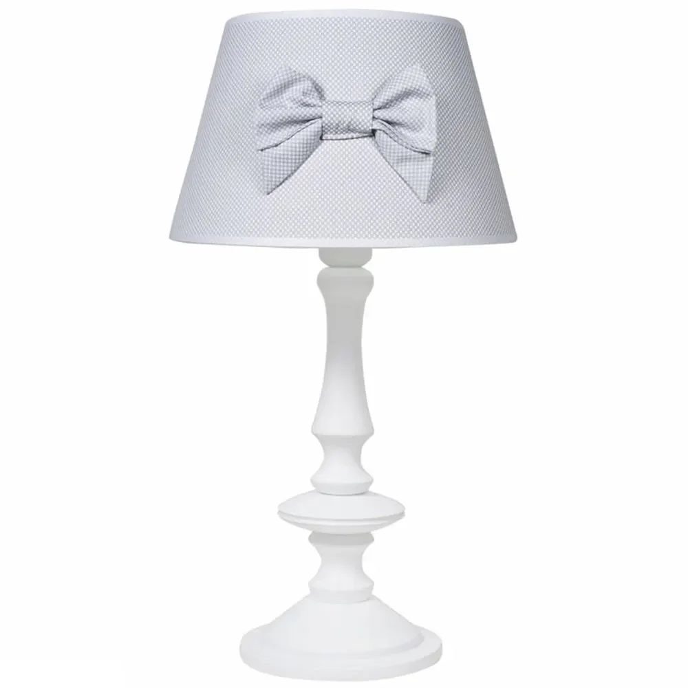 "Caramella Tischlampe Schleife grau image"