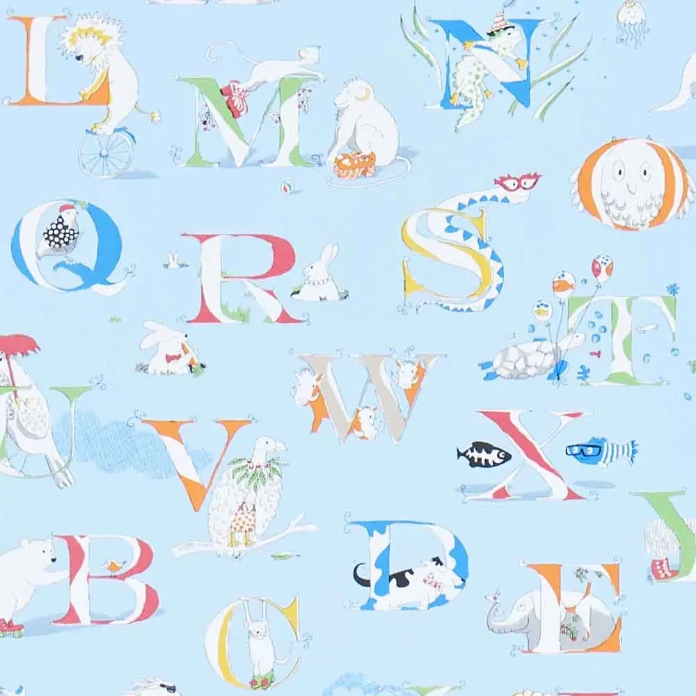 "Little Sanderson Abracazoo Tapete Alphabet hellblau image"