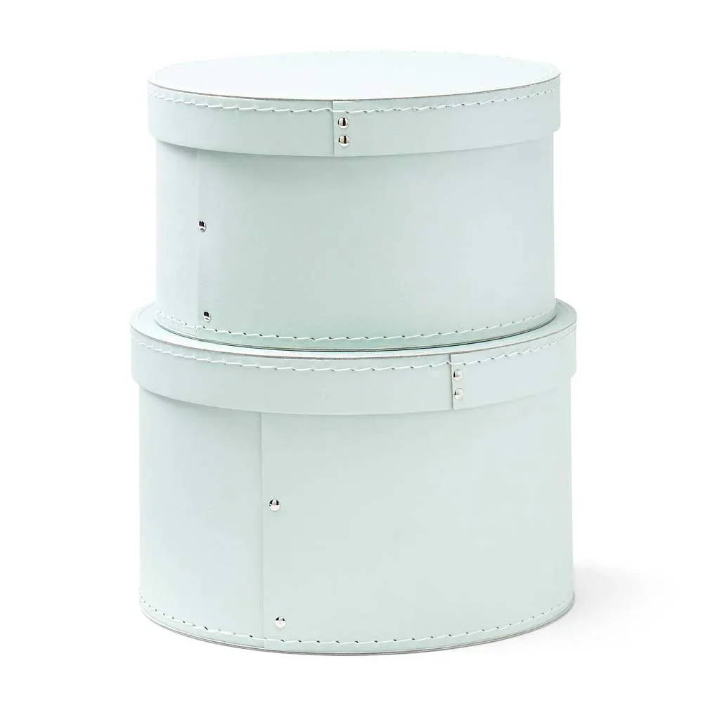 "Kids Concept 2er Set runde Pappschachteln hellgrün image"