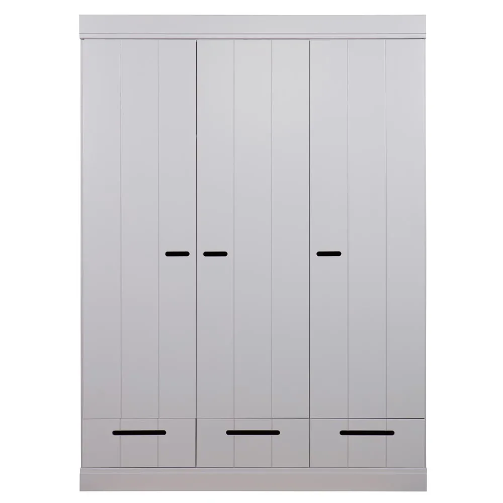 "WOOOD - Schrank Connect, 3-türig, mit 3 Schubladen, Kiefer, 195x140x53 cm image"