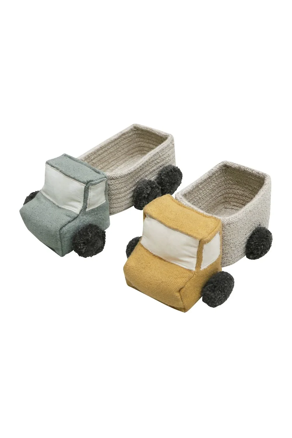 "Lorena Canals Mini-Trucks mit Körben, Kuscheltiere image"