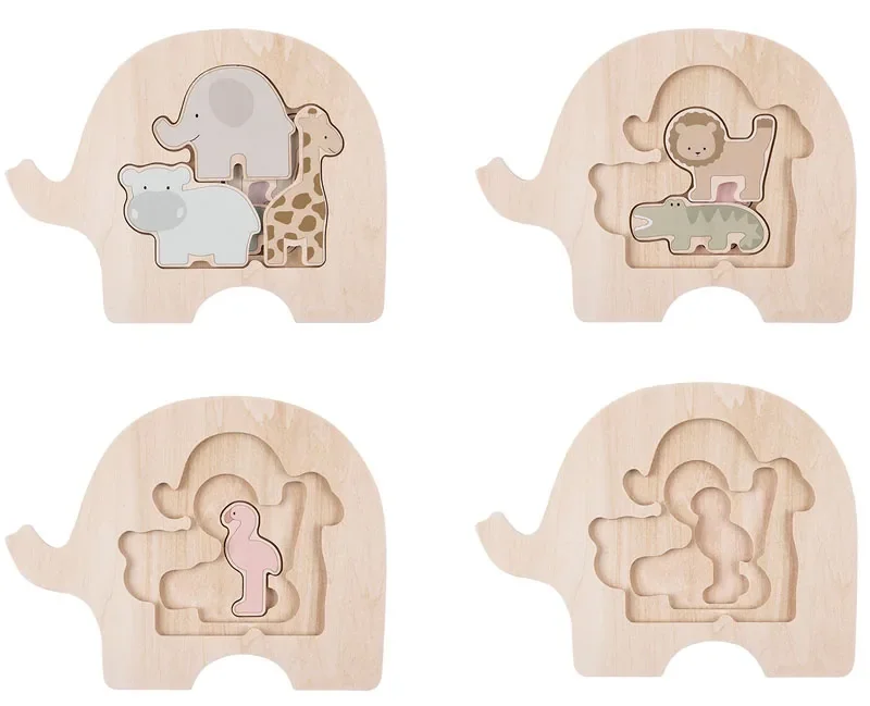 "Jabadabado Kinderspielzeug, Holzspielzeug, Steckpuzzle - Safari image"