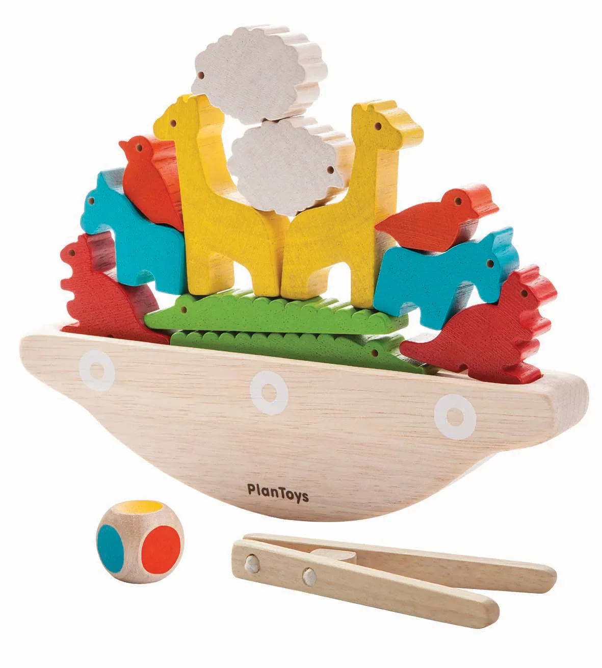 "Plan Toys Kinder Balancierspiel Boot Holz image"