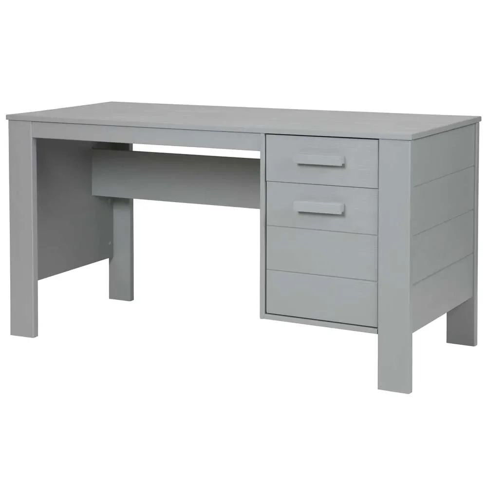 WOOOD Schreibtisch Dennis betongrau matt 74x141x59 cm