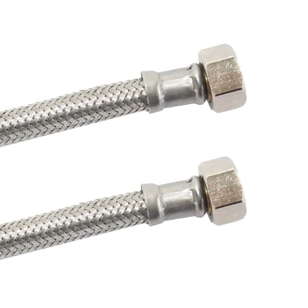 "Panzerschlauch, Edelstahl, Flexschlauch, 3/8" x 1/2", 300mm, DN8, DVGW image"