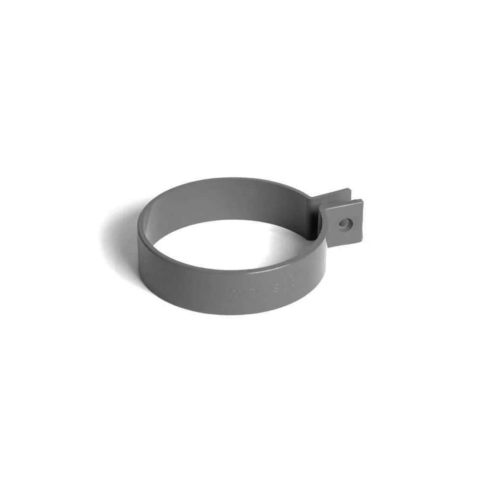 "Regenrinne Halter, PVC Bügel graphit, Fallrohr System 63 image"