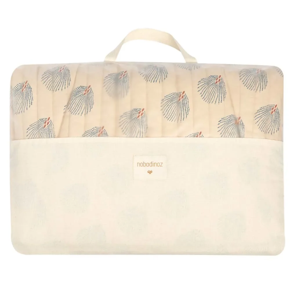 Babywippe Bezug Gatsby Blau Creme